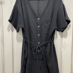 Old Navy Black Dress with Tie Waist